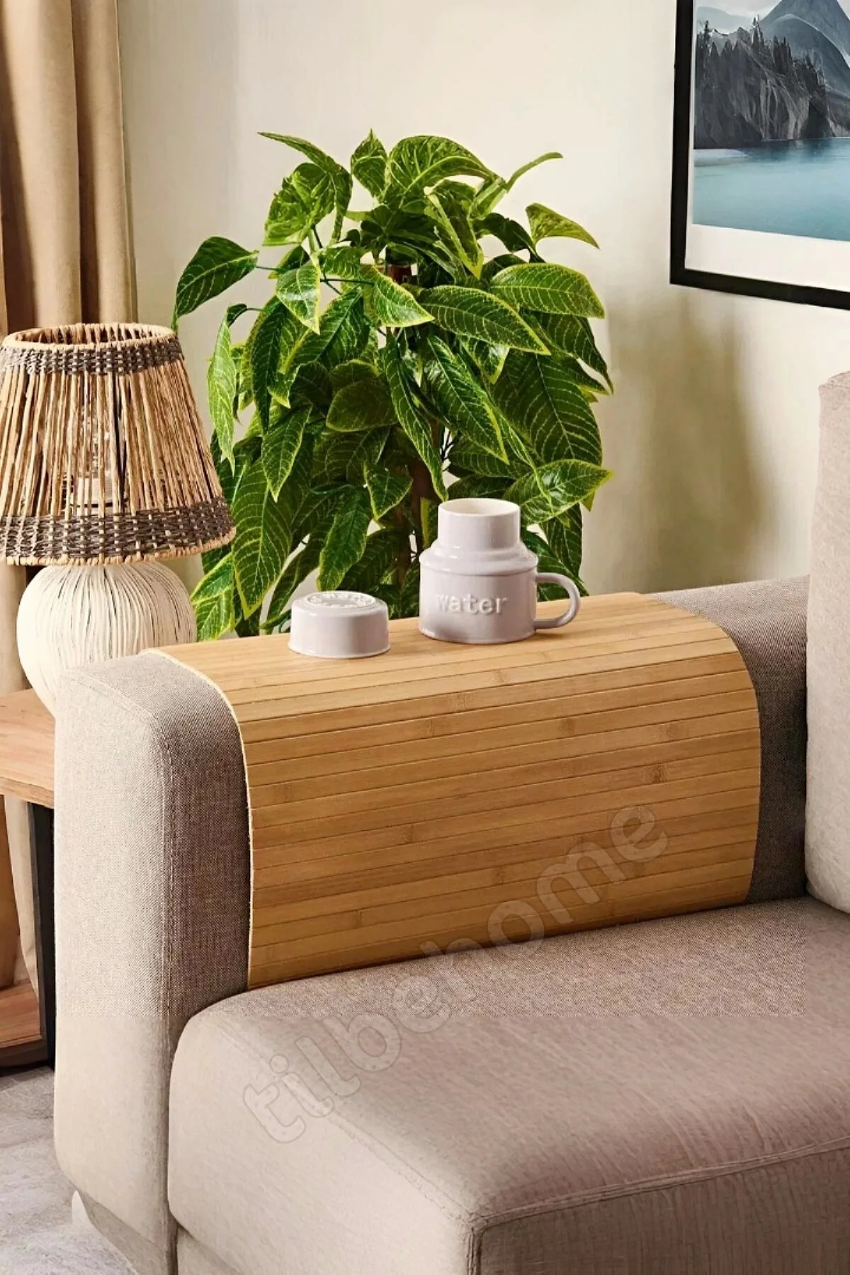 2'li Naturel Bambu Banyo & Mutfak Matı (40x70 cm) – Kaydırmaz Çamaşır Makinesi Örtüsü & Bulaşık Kurutma Matı - Görsel 4