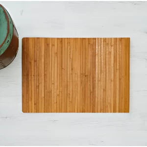 Bambu Kaydırmaz Banyo Paspası (50x80 cm) – Ahşap Desenli Suya Dayanıklı Banyo Matı